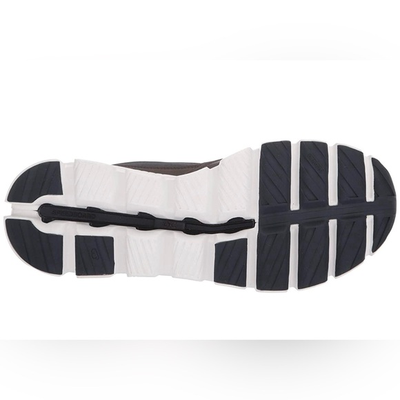 On Cloud Hi Lightweight Sneakers Blue Brown Leather Men’s Size 13 NEW - Picture 4 of 13